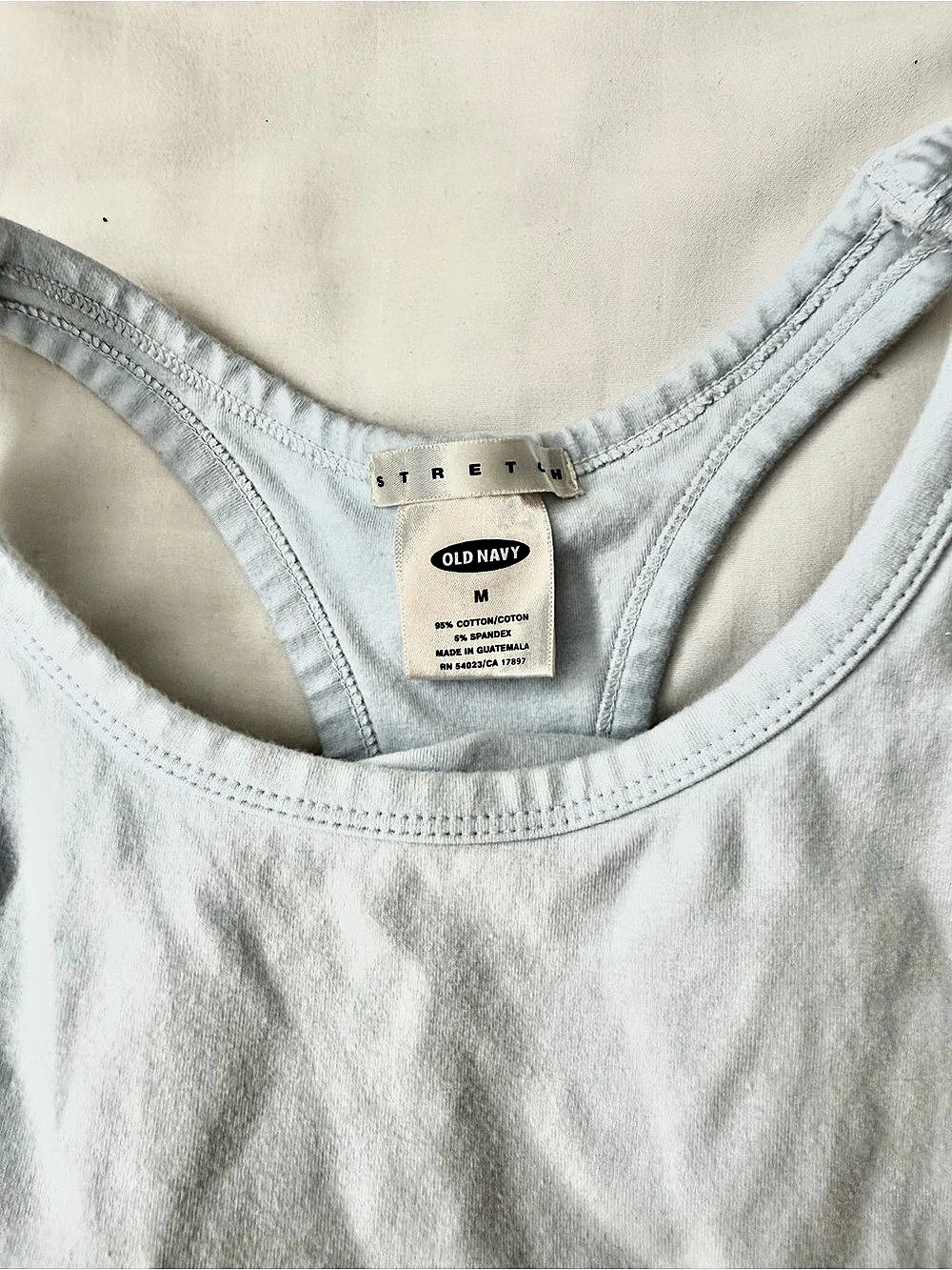 Old Navy Stretch Ribbed Racerback Tank Top Blue Medium - Picture 3 of 3